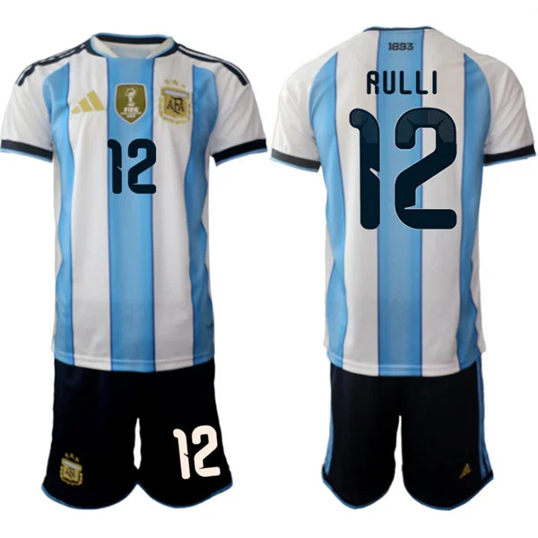 Mens Argentina National Team #12 Geronimo Rulli Home White 2026 FIFA World Cup Soccer Jersey Kit
