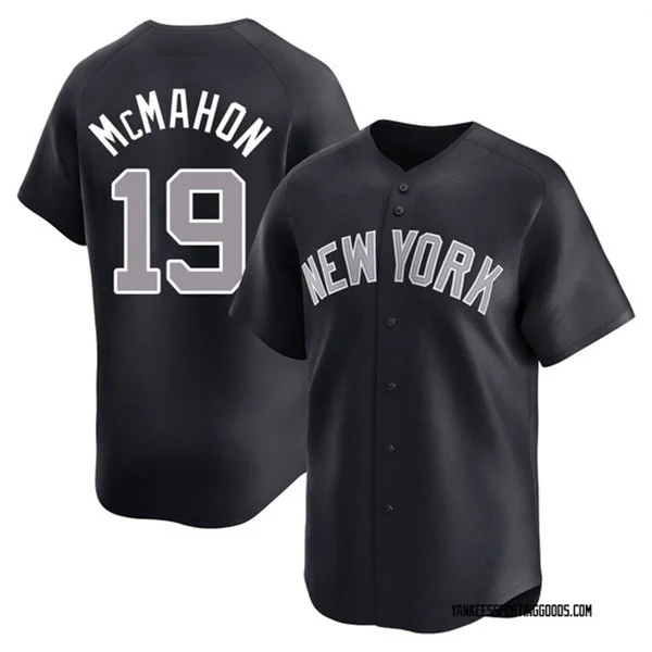 Mens New York Yankees #19 Ryan McMahon Nike Navy Alternate 2nd with Name New York Limited Jersey