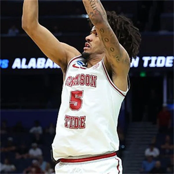Alabama Crimson Tide #5 Amari Allen Nike White Basketball Throwback Jersey