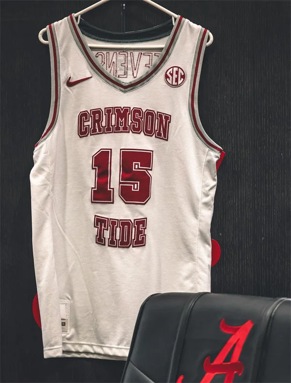 Alabama Crimson Tide #15 Noah Williamson Nike 2024 White Basketball Throwback Jersey