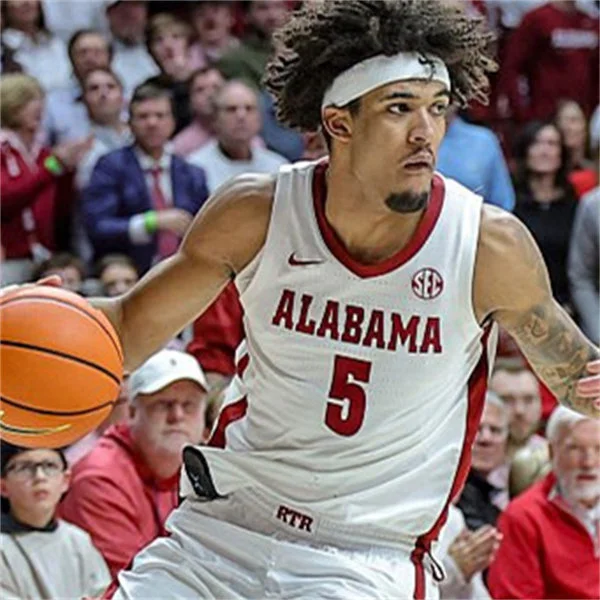 Alabama Crimson Tide #5 Amari Allen Nike White Basketball Game Jersey