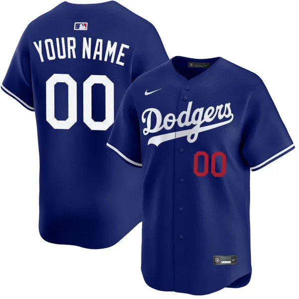 Los Angeles Dodgers Custom Nike Royal Alternate Limited Jersey