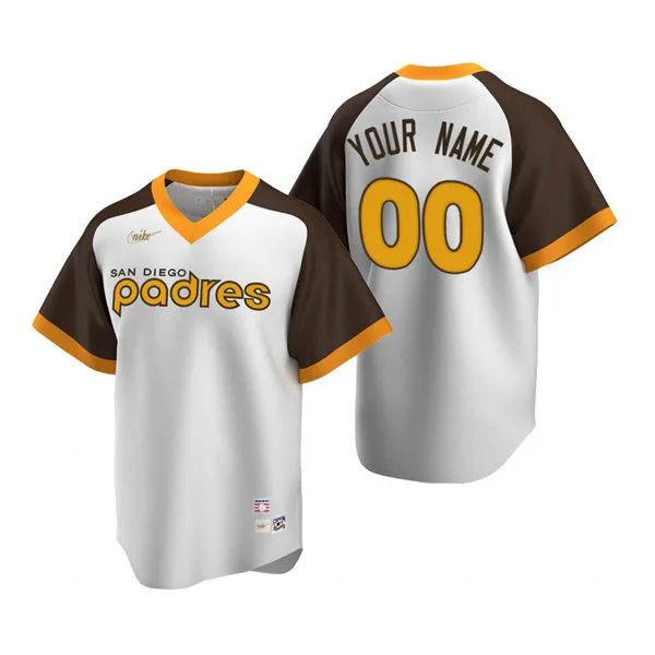 San Diego Padres Custom Nike White Pullover Retro Jersey