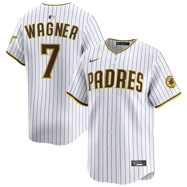 Mens San Diego Padres #7 Will Wagner Nike Home White Limited Jersey
