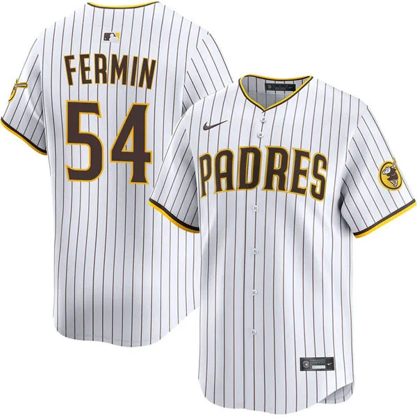 Mens San Diego Padres #54 Freddy Fermin Nike Home White Limited Jersey