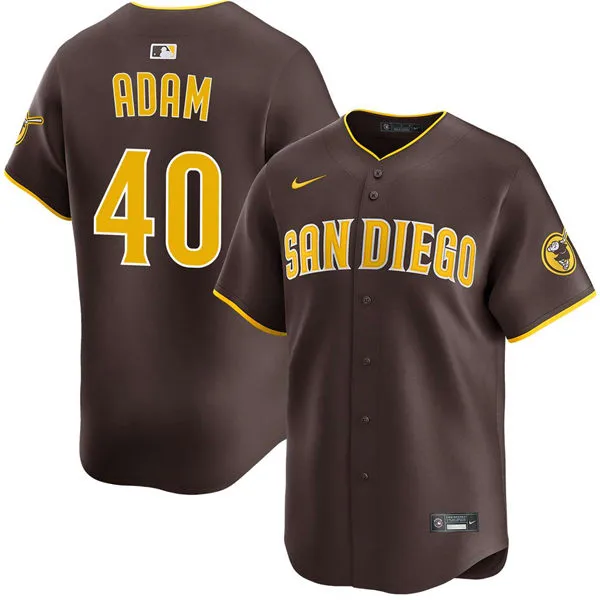 Mens San Diego Padres #40 Jason Adam Nike Brown Away Limited Jersey