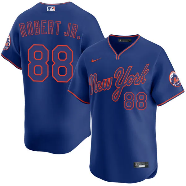 Mens New York Mets #88 Luis Robert Jr. Nike Royal Pullover Alternate 2nd Limited Jersey