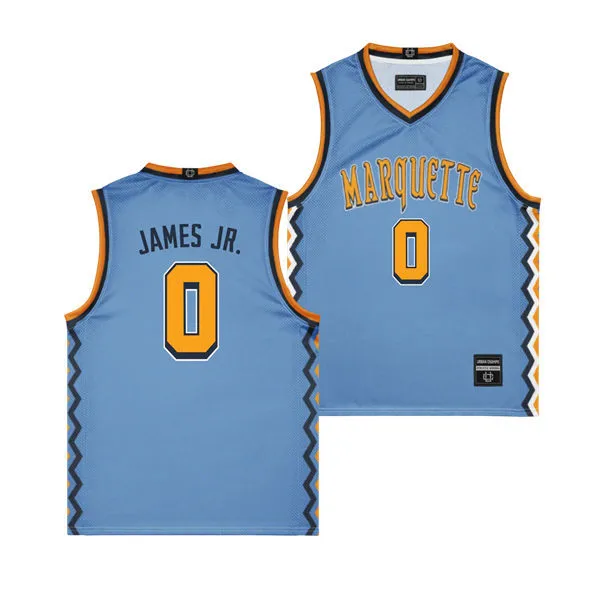 Marquette Golden Eagles #0 Nigel James Jr. 2026 Light Blue Player-Designed Basketball Limited Jersey