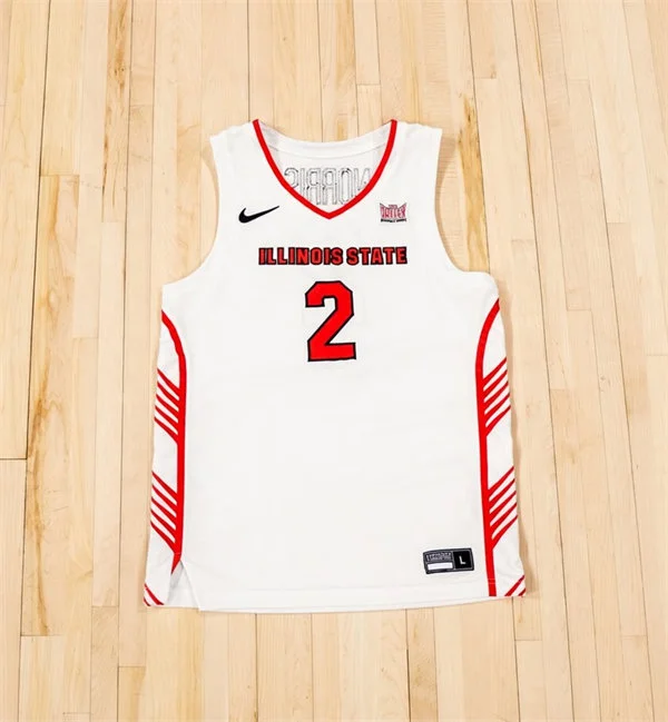 Illinois State Redbirds Custom 2025 White with printing Alternate Basketball Game Jersey