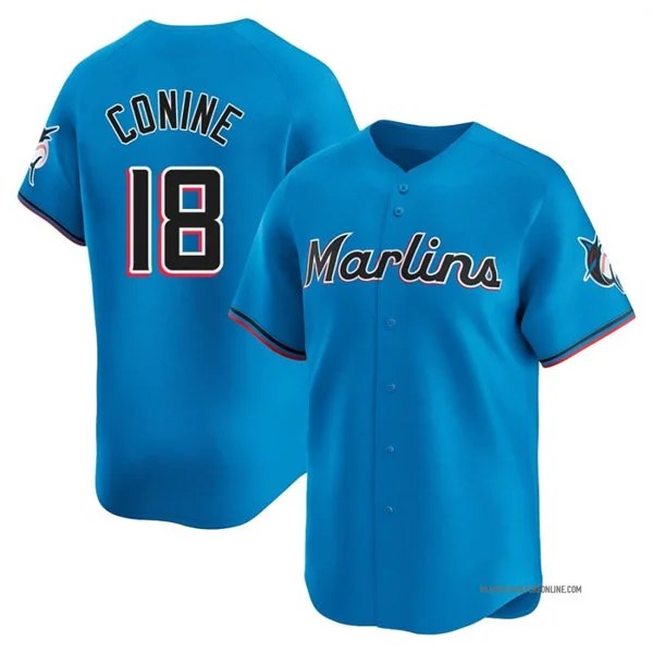 Mens Miami Marlins #18 Griffin Conine Nike Blue Alternate Limited Jersey