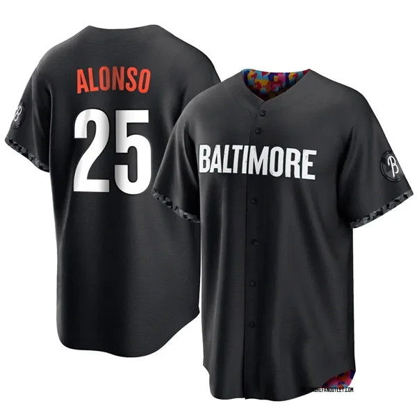 Mens Baltimore Orioles #25 Pete Alonso Nike Black City Connect Limited Jersey