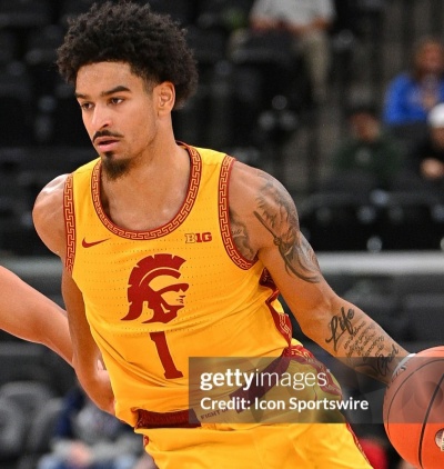 USC Trojans #1 Rodney Rice Gold 2026 Big 10 Basketball Game Jersey