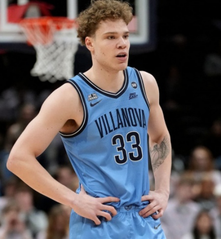 Villanova Wildcats #33 Matt Hodge 2024 Light Blue College Basketball Game Jersey