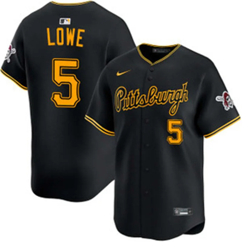 Mens Pittsburgh Pirates #5 Brandon Lowe Nike Black Alternate 2nd Pittsburgh Limited Jersey