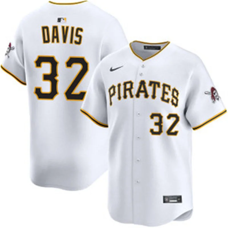 Mens Pittsburgh Pirates #32 Henry Davis Nike White Home Limited Jersey