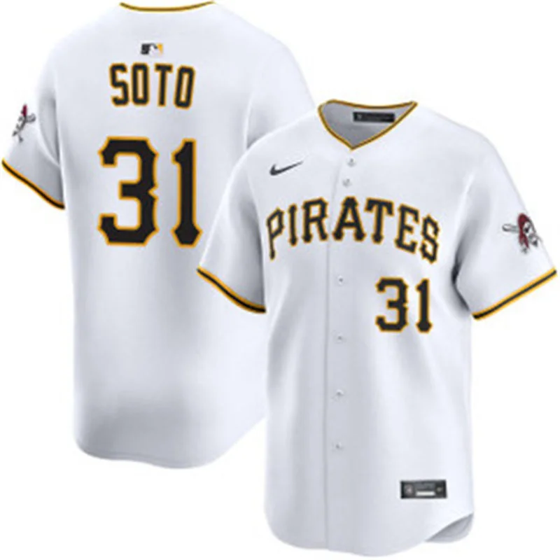 Mens Pittsburgh Pirates #31 Gregory Soto Nike White Home Limited Jersey