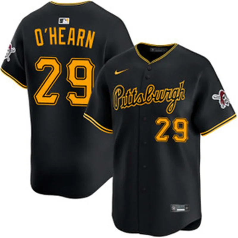 Mens Pittsburgh Pirates #29 Ryan O'Hearn Nike Black Alternate 2nd Pittsburgh Limited Jersey