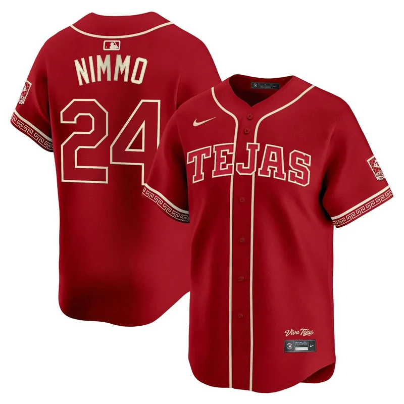 Mens Texas Rangers #24 Brandon Nimmo 2026 Viva Tejas City Connect Limited 2.0 Jersey Maroon