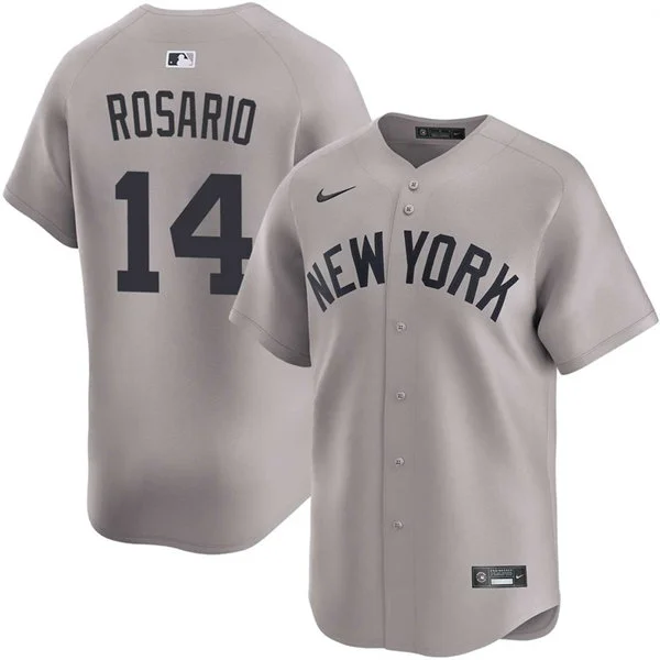 Mens New York Yankees #14 Amed Rosario Nike Gray With Name Away Limited Jersey