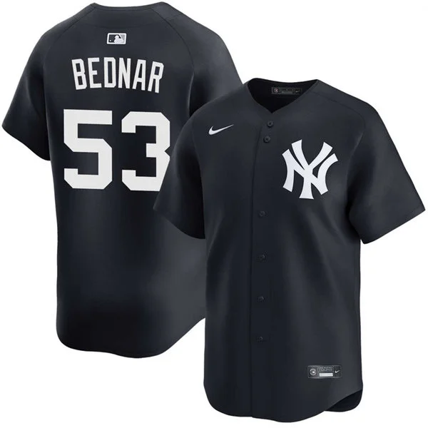 Mens New York Yankees #53 David Bednar Nike Navy NY Alternate With Name Limited Jersey