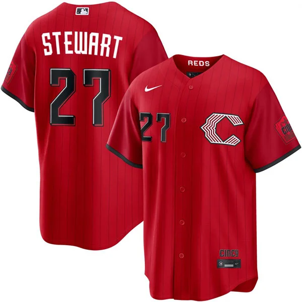 Mens Cincinnati Reds #27 Sal Stewart Nike 2026 All-Red City Connect Limited Jersey