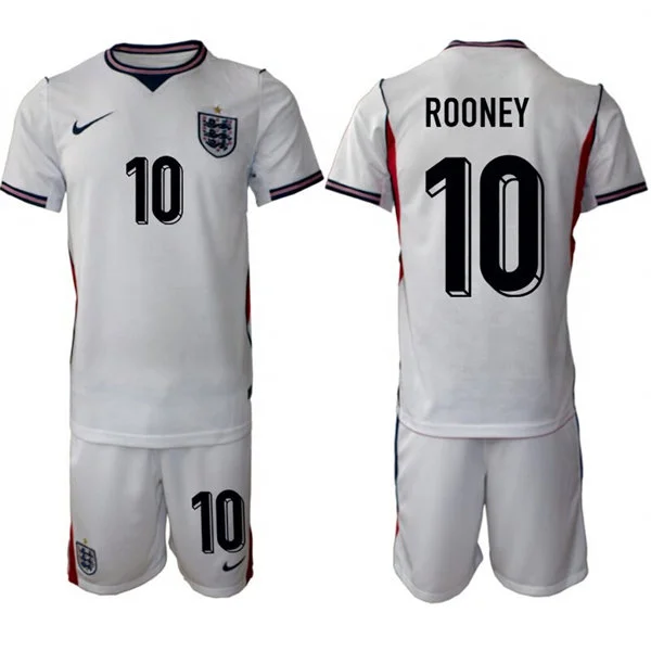 Mens England National Team #10 Wayne Rooney Home White 2026 FIFA World Cup Soccer Jersey Kit