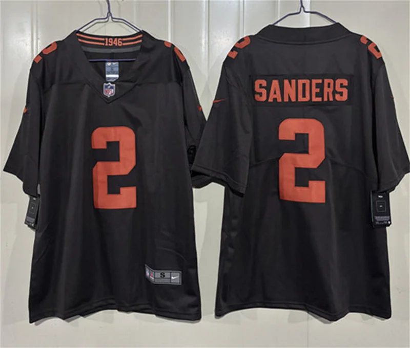 Womens Cleveland Browns #2 Shedeur Sanders Nike Brown Alternate Vapor Limited Jersey