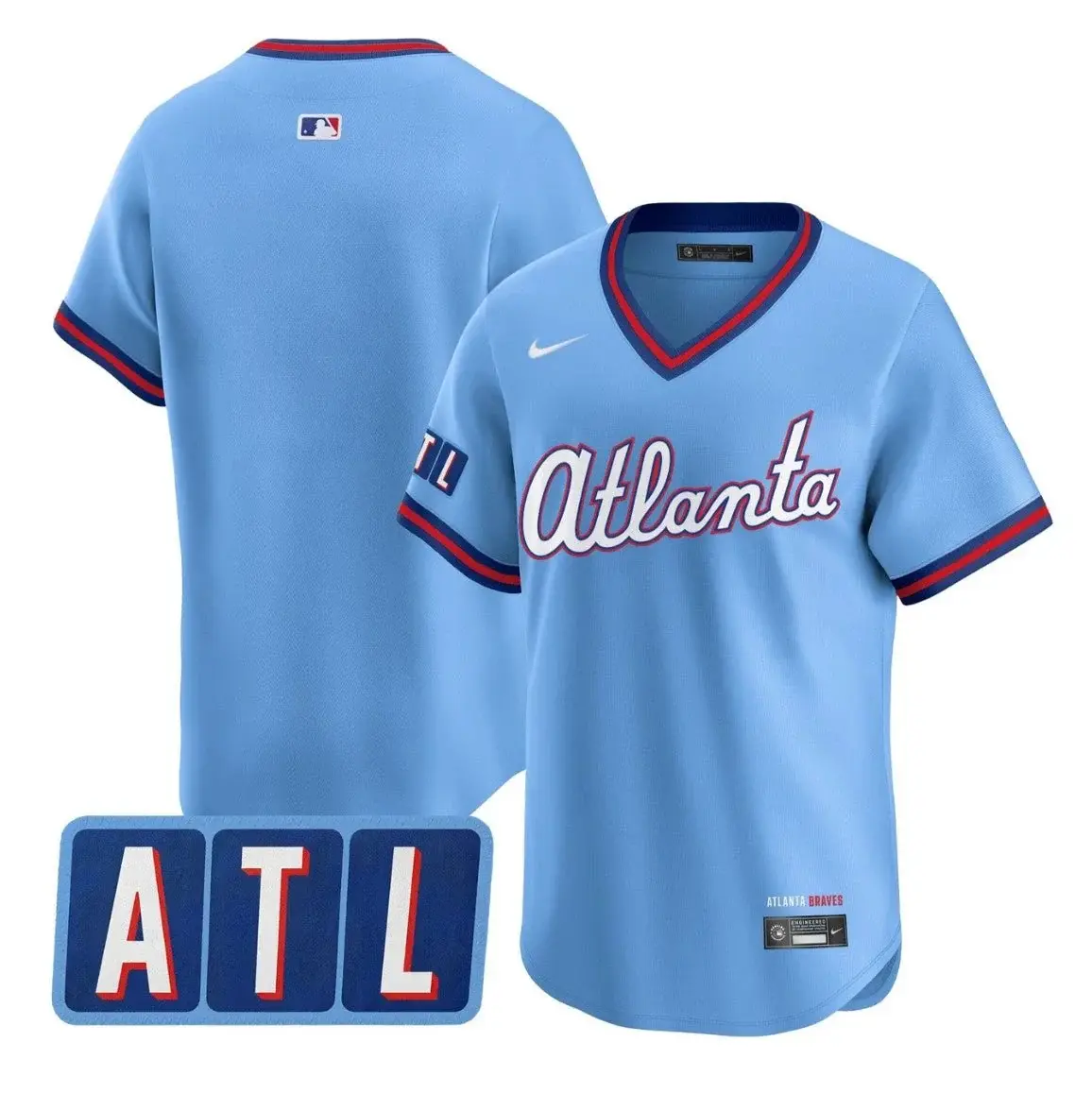Mens Atlanta Braves Blank 2026 Blue City Connect 2.0 Limited Team Jersey