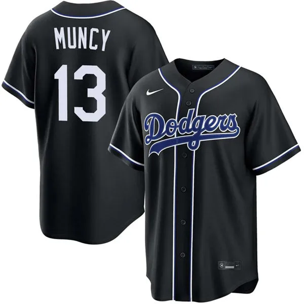 Mens Los Angeles Dodgers #13 Max Muncy 2026 Black Carbon Fashion Limited Jersey