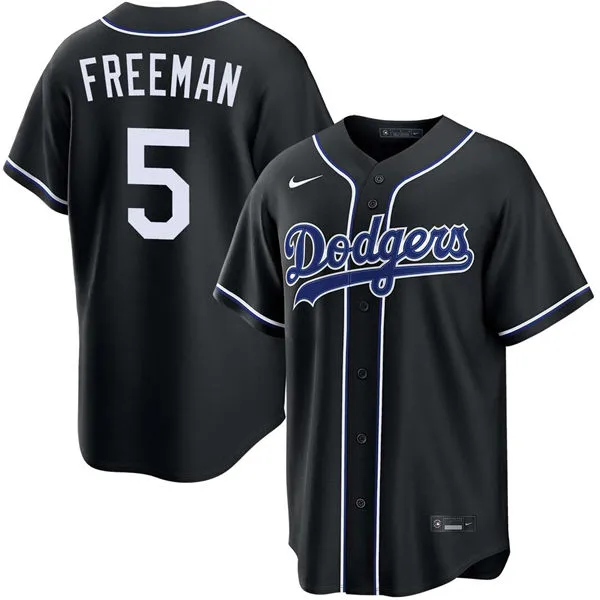 Mens Los Angeles Dodgers #5 Freddie Freeman 2026 Black Carbon Fashion Limited Jersey