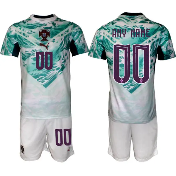 Mens Portugal Soccer National Team White Away 2026 FIFA World Cup Custom Jersey Kit