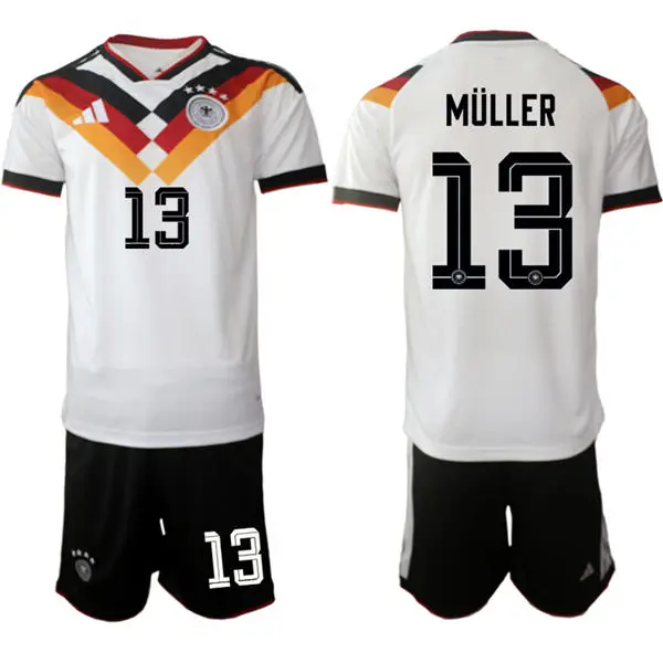 Mens Germany National Team #13 Thomas Muller White Home 2026 FIFA World Cup Soccer Jersey Kit