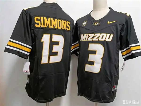 Missouri Tigers #13 Austin Simmons Nike Black F.U.S.E. College Football Game Jersey Missouri Tigers #13 Austin Simmons Nike Black F.U.S.E. College Football Game Jersey