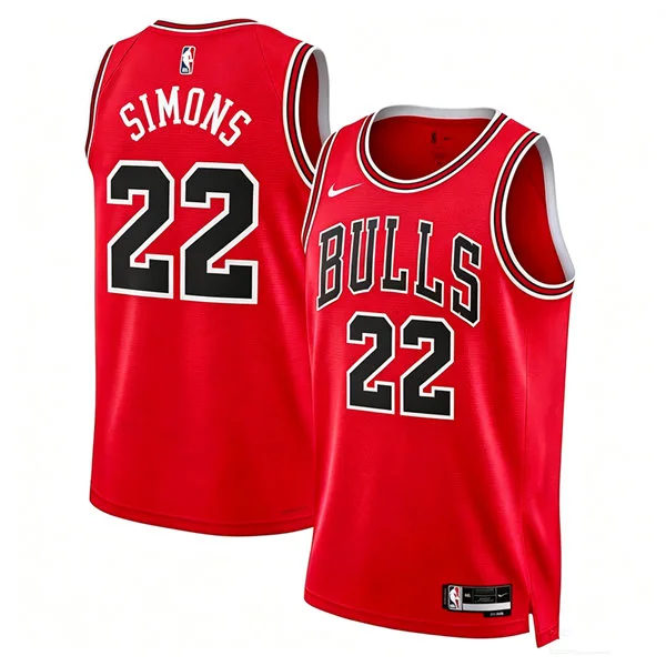 Mens Chicago Bulls #22 Anfernee Simons Nike Red Icon Edition Swingman Jersey