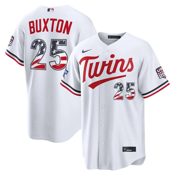 Mens Minnesota Twins #25 Byron Buxton Nike White 2026 All-Star Edition Stars & Stripes Stadium Jersey