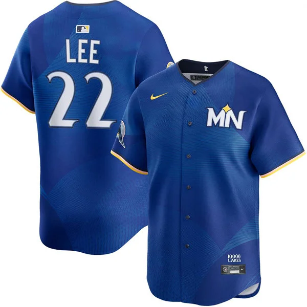 Mens Minnesota Twins #22 Brooks Lee Nike Royal City Connect Limited Jersey