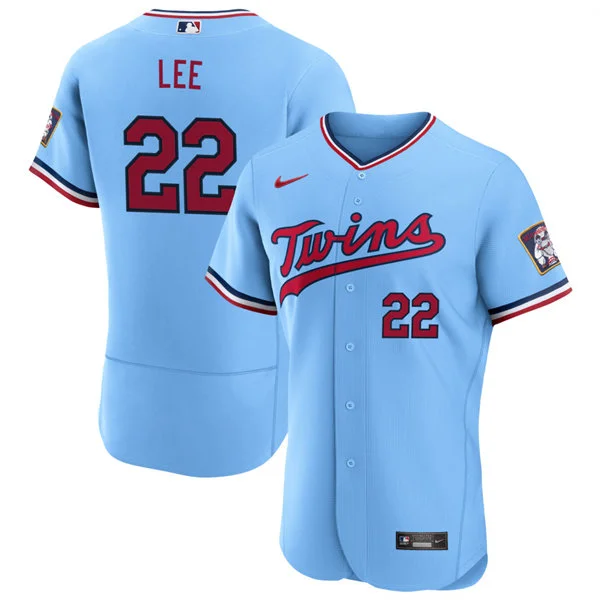 Mens Minnesota Twins #22 Brooks Lee Nike Powder Blue Alternate Limited Jersey