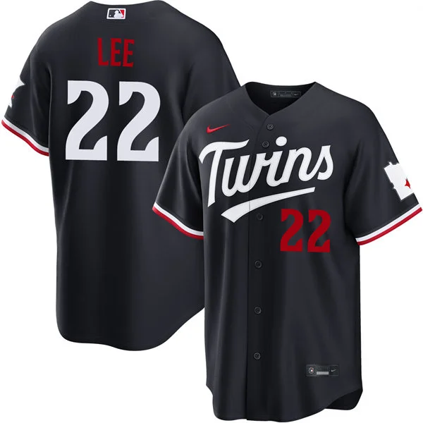 Mens Minnesota Twins #22 Brooks Lee Nike 2026 Navy Twins Alternate Limited Jersey
