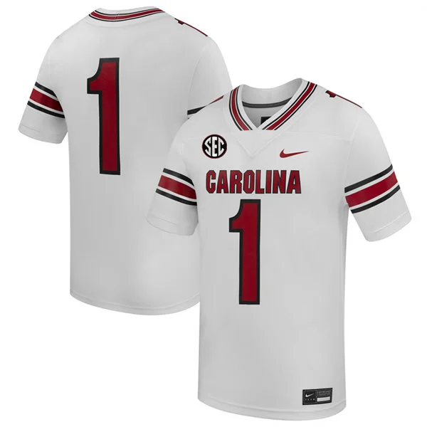 South Carolina Gamecocks Custom 2026 Nike White Football Game Jersey