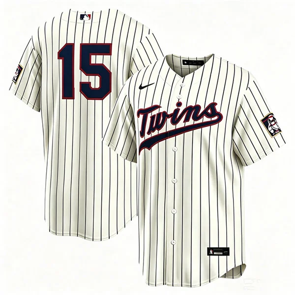 Mens Minnesota Twins #15 Luke Keaschall Cream Nike 2026 Field of Dreams Stadium Jersey