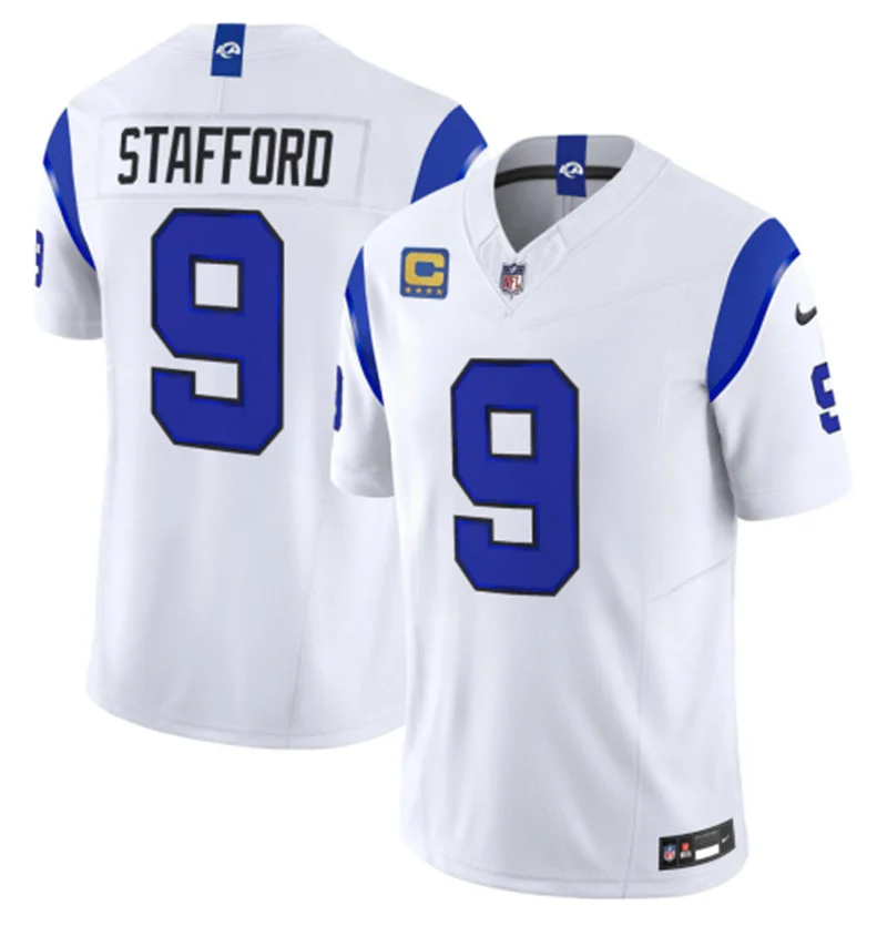 Mens Los Angeles Rams #9 Matthew Stafford Nike Fearsome White Vapor F.U.S.E. Limited Jersey