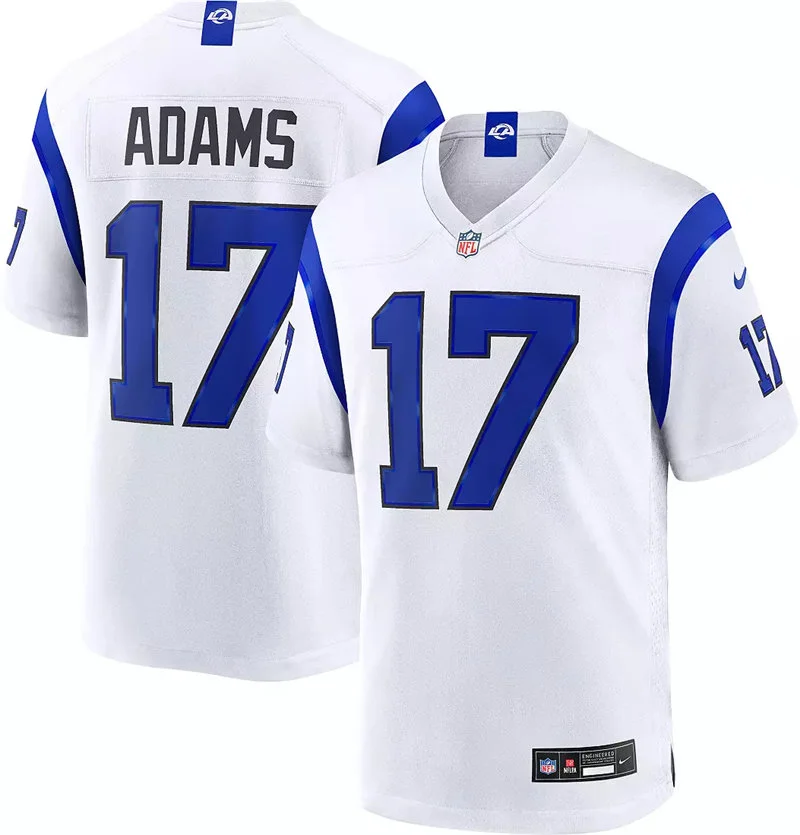 Mens Los Angeles Rams #17 Davante Adams Nike Fearsome White Vapor F.U.S.E. Limited Jersey