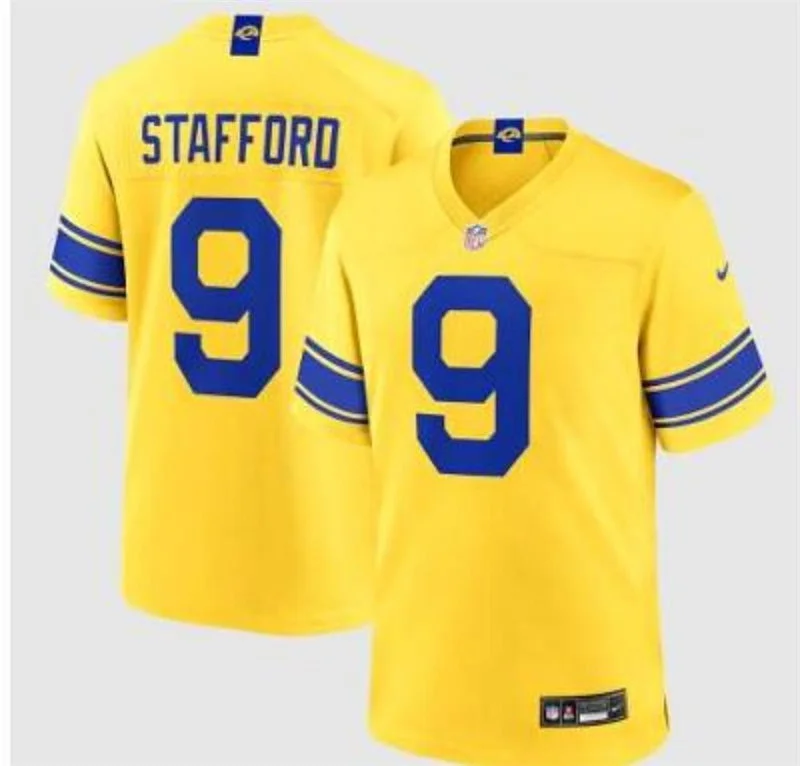 Mens Los Angeles Rams #9 Matthew Stafford 2026 Nike Gold Classic Sol Vapor F.U.S.E. Limited Jersey