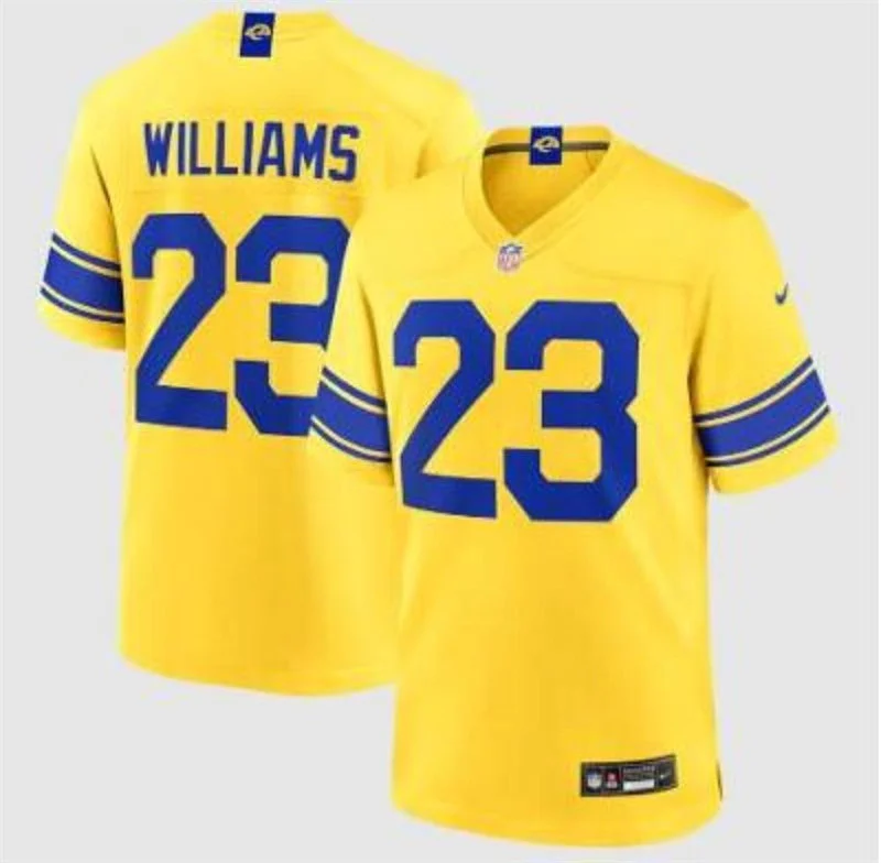Mens Los Angeles Rams #23 Kyren Williams 2026 Nike Gold Classic Sol Vapor F.U.S.E. Limited Jersey