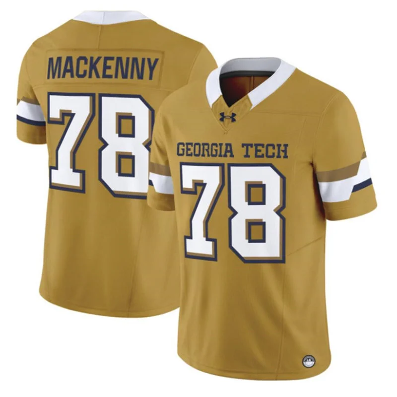 Georgia Tech Yellow Jackets #78 Ethan Mackenny 2026 Gold Football Game Jersey