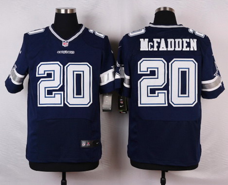 Men's Dallas Cowboys #20 Darren McFadden Blue Nike Elite Jersey