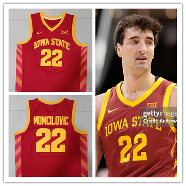 Mens Youth Iowa State Cyclones #22 Milan Momcilovic 2024 Cardinal Basketball Jersey
