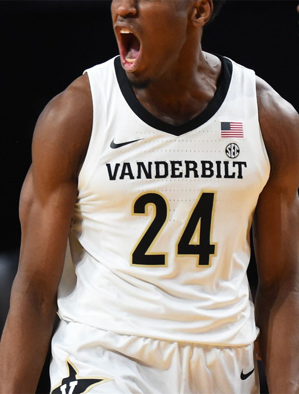 Men's Vanderbilt Commodores #24 Aaron Nesmith Nike 2019 White College Game Basketball Jersey