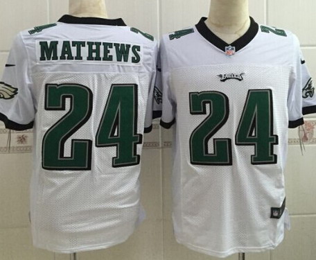 Men's Philadelphia Eagles #24 Ryan Mathews Nike 2014 White Elite Jersey