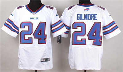 Men's Buffalo Bills #24 Stephon Gilmore Nike White Elite Jersey